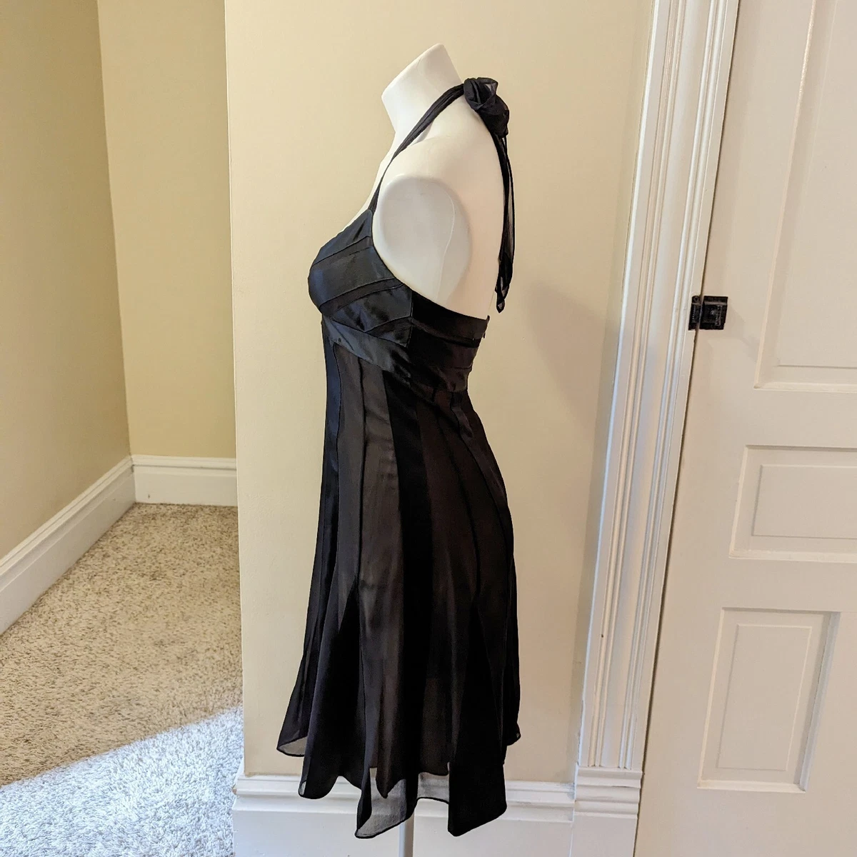 Bcbg black store halter dress
