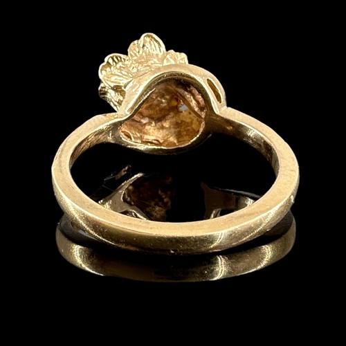 Anillo Estate de colección de oro amarillo de 10k con zafiro delicado talla 6,5 3,88 gramos - Imagen 4 de 8