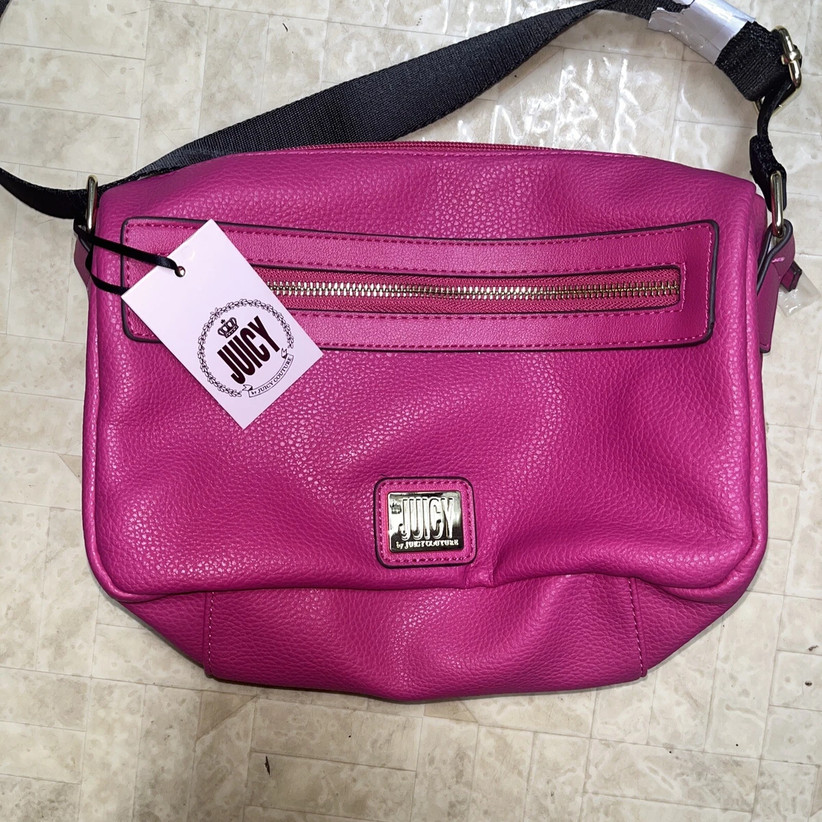 Juicy by JUICY COUTURE Preppy PINK Good Sport Medium CROSSBODY BAG Logo R 50