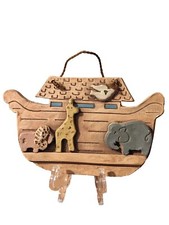 NOAH'S ARK  ANIMALS NURSERY WALL PLAQUE WALL DECOR RESIN --HANDMADE
