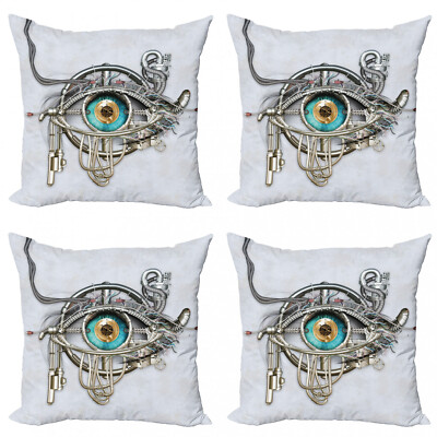 Auge 4 Teiliges Kissenbezugs Set Mechanic Design Technology