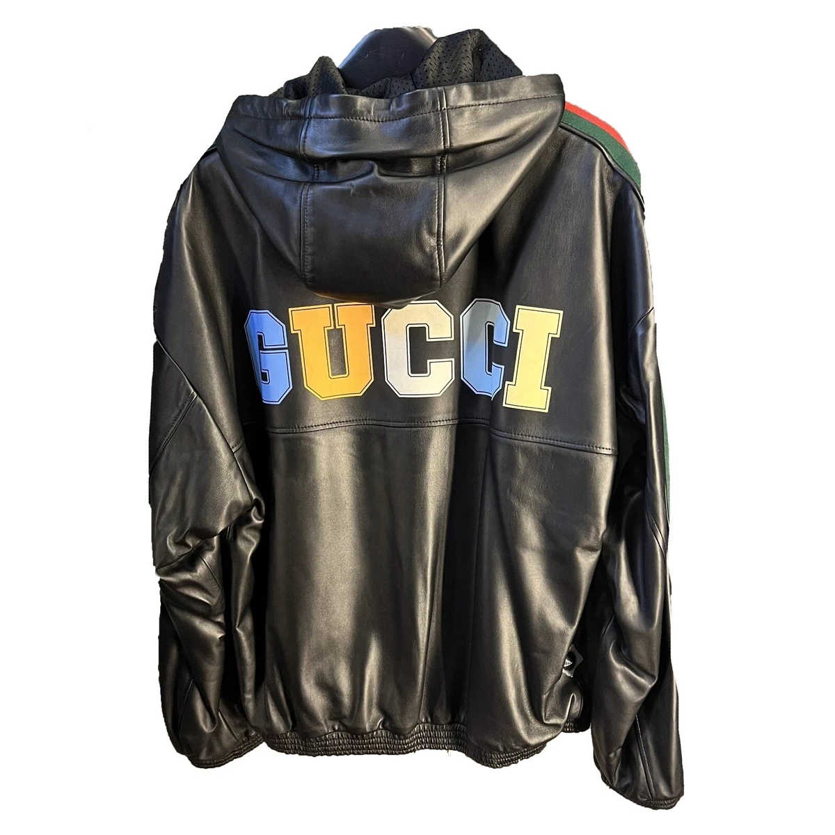 Gucci Hooded Leather Jacket In All Sizes eBay