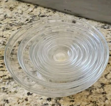 VINTAGE SET OF 8 DURALEX CLEAR GLASS NESTING BOWLS MADE IN FRANCE PINCH PORTION