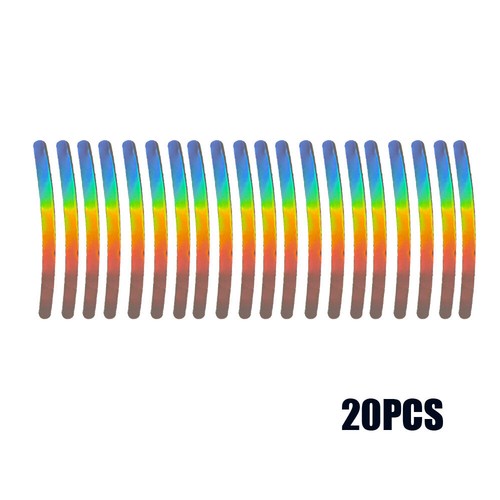 20Pcs Reflective Stripe Car Motor Wheel Hub Rim Tape Decal Stickers Accessories - Picture 20 of 22