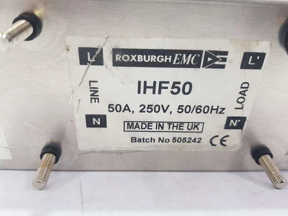 ROXBURGH EMC IHF50 FLANGE MOUNT RFI POWER LINE FILTER - Image 3 of 4