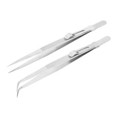 Jewelry Making Tool Anti Slip Design Adjustable Stainless Steel Tweezers Wit AU