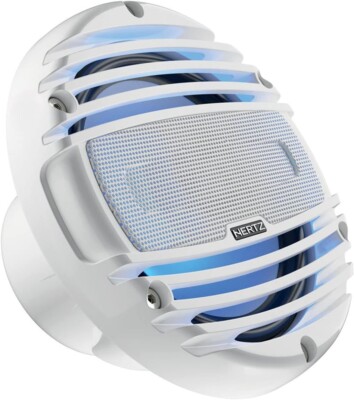 HERTZ HMX-65-LD-TW 6.5 in. 4Ω Marine Coax Set - RGB LED Lights- White