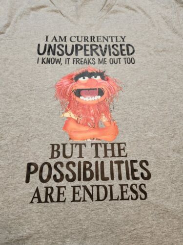 Muppets Animal V-Neck Gray T-Shirt 3XL