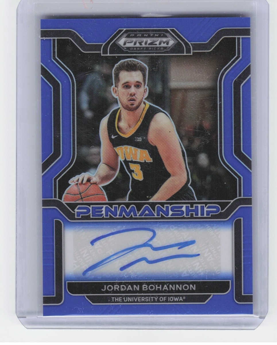 2022-23 Panini Prizm Draft Jordan Bohannon Penmanship Auto Blue /149 Iowa - Main Image