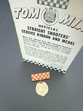 Tom Mix Straight Shooter Service Ribbon Medal w/ pinback 1945, Ralston INV2800