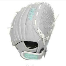 Rawlings Sure Catch Softball 11" Youth RH Leather Pitcher's Glove Gray/Teal