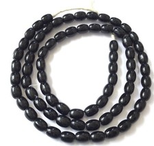 Vintage Opaque Black Czech Bohemian Glass African Trade Beads