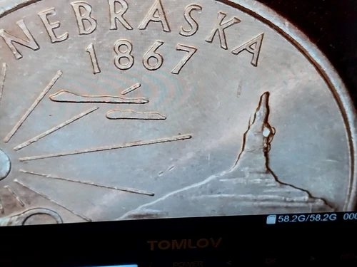 Lot Of Two Die Chip Errors 2006 P Chimney Rock, Nebraska State Quarters 