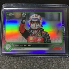 Topps Chrome 2022 Formula 1 Charles Leclerc # 28 Purple Green SP