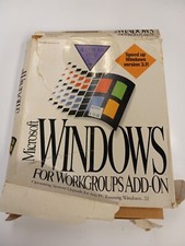 Microsoft Windows for Workgroups Add-on Upgrade for 3.1 1994 Complete - RB1