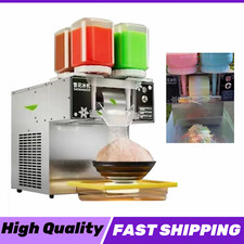 120KG /Day Commercial Snowflake Machine Snow Cone Ice Shaver Maker Touch Screen