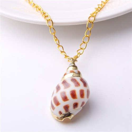 Collar Colgante Playa Joyería Cadena Concha Mar Boho Mujer Gargantilla Caracola Cowrie - Imagen 29 de 43