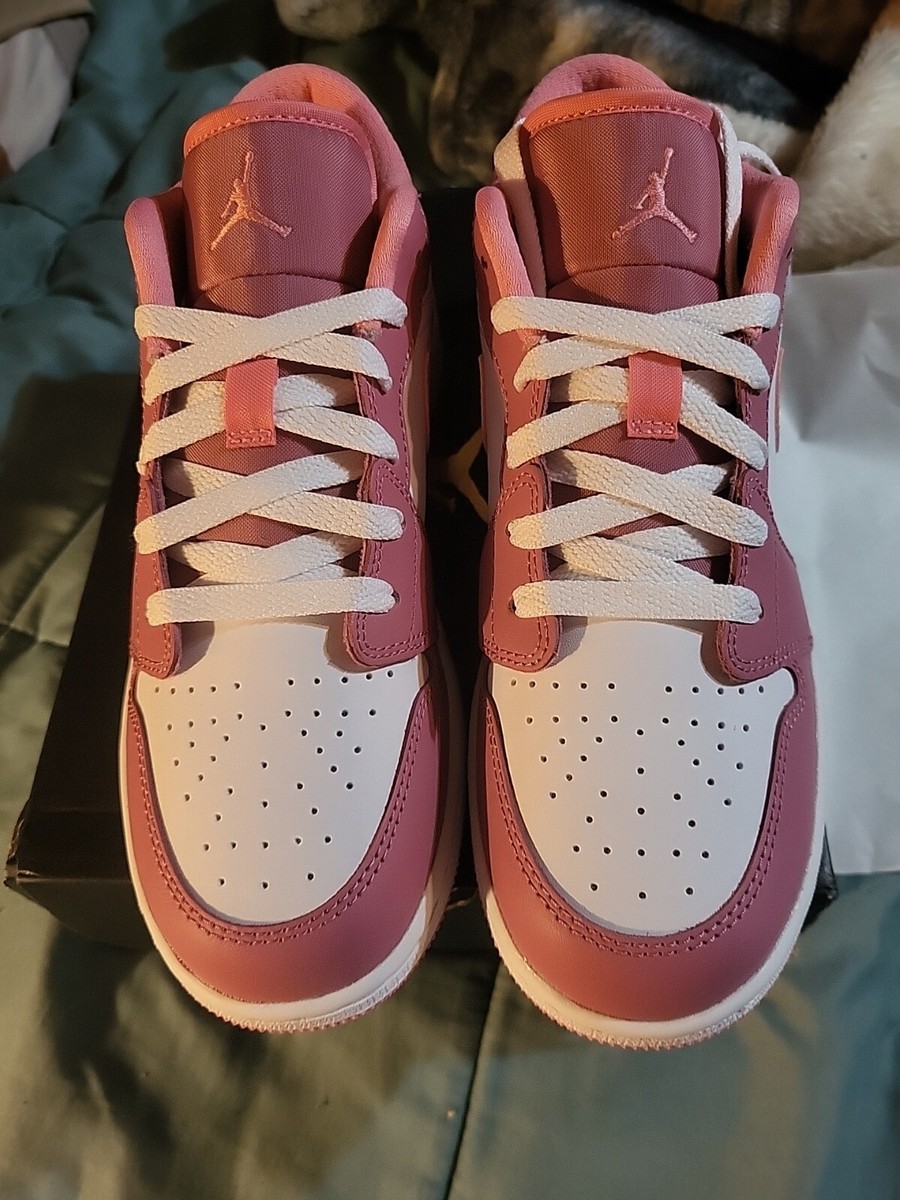 Air Jordan 1 Low Desert Berry/coral Chalk- White Size 5.5 GS