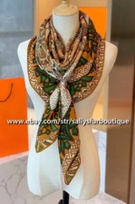 70 Cashmere  30 Silk Wrap Scarf Jewelry Print Double Face Square Shawl 53"