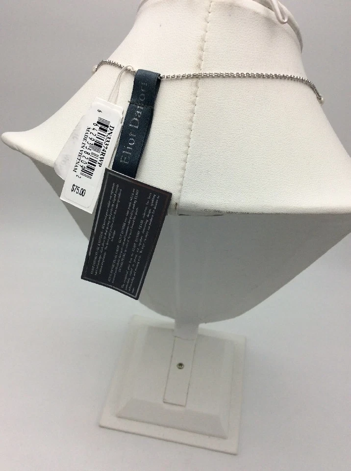 $75 Eliot Danori imitation pearl & CZ Lariat necklace D88 - Image 4 of 4