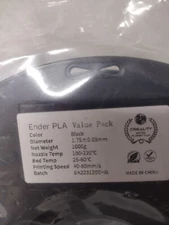 Creality Ender PLA Plus BLACK Filament 1.75mm 1KG for 3D Printers
