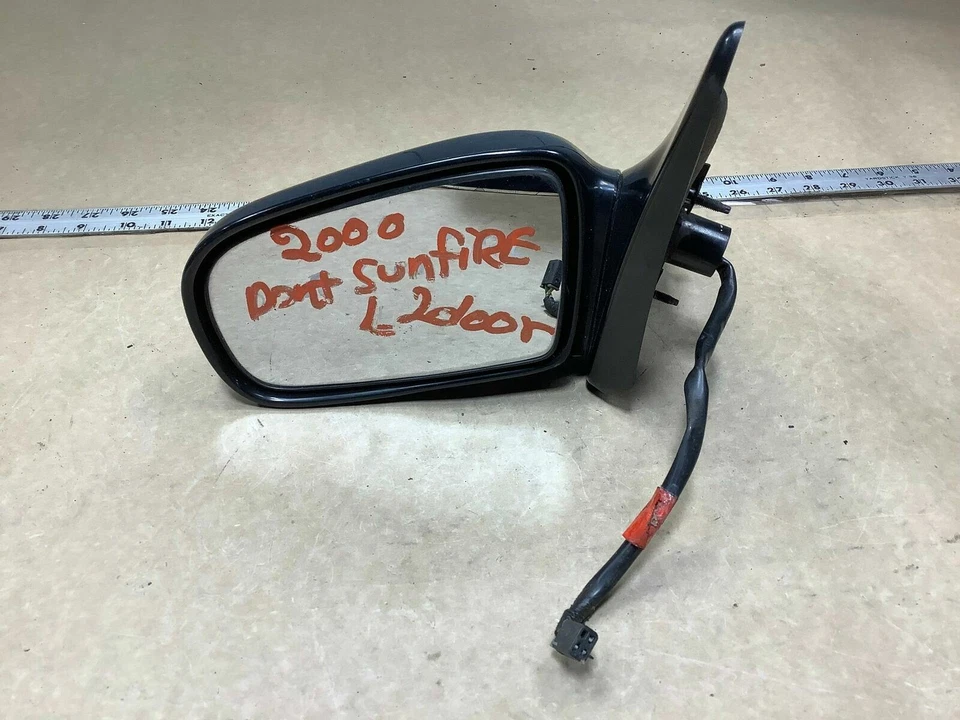 2000 PONTIAC SUNFIRE FRENTE ESQUERDA PORTA LATERAL DO MOTORISTA ESPELHO RETROVISOR PRETO FABRICANTE DE EQUIPAMENTO ORIGINAL+ - Imagem 2 de 4