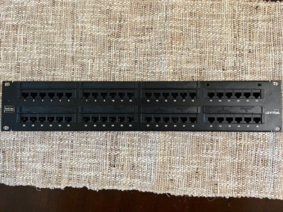 Leviton GigaMax Cat 5E Universal 48 Port Patch Panel 5G596-U48 New - Open Box