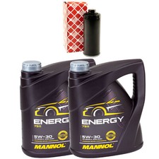 Kit olio motore Mannol Energy 5W-30 8 litri + filtro olio per Audi A6 Avant 4.2 quattro