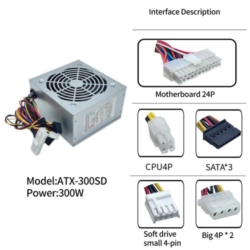 Power Supply 200W/250W/300W/350W 300SD 200SD for Gamers PC Power Module - Afbeelding 7 van 16