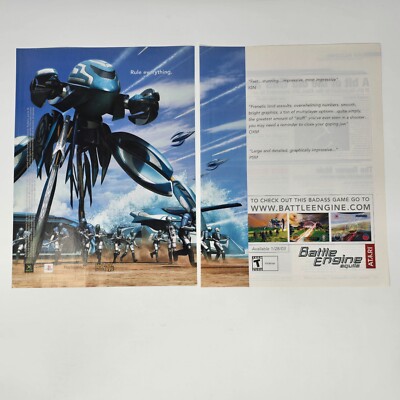 Battle Engine Aquila Xbox PlayStation 2 PS2 Atari Rule Print Ad/Poster Promo Art