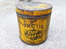Vtg old 1 pound Standard Oil Company Arctic cup grease metal can – rough n tough
