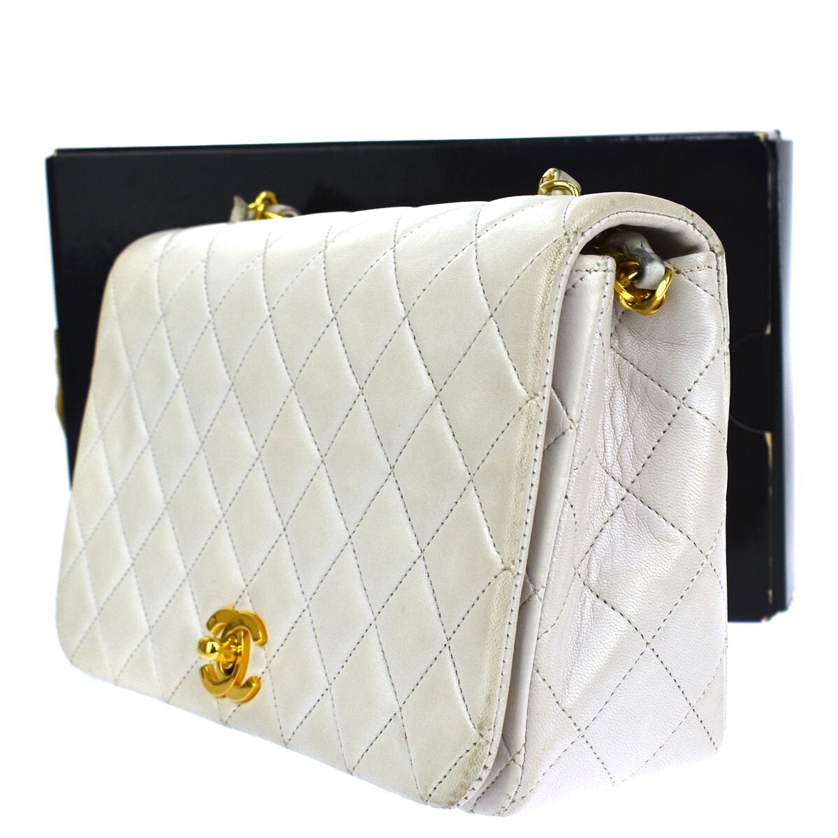CHANEL CC Full Flap Matelasse 23 Chain Shoulder Bag Leather CHANEL CC Full Flap Matelasse 23 Chain Shoulder Bag Leather