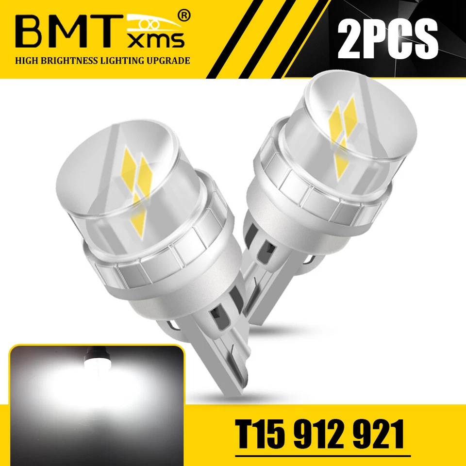 2 luces LED de reversa 912 T15 bombillas blancas para Toyota C-HR CHR 2018-2021 Foto 2 de 4