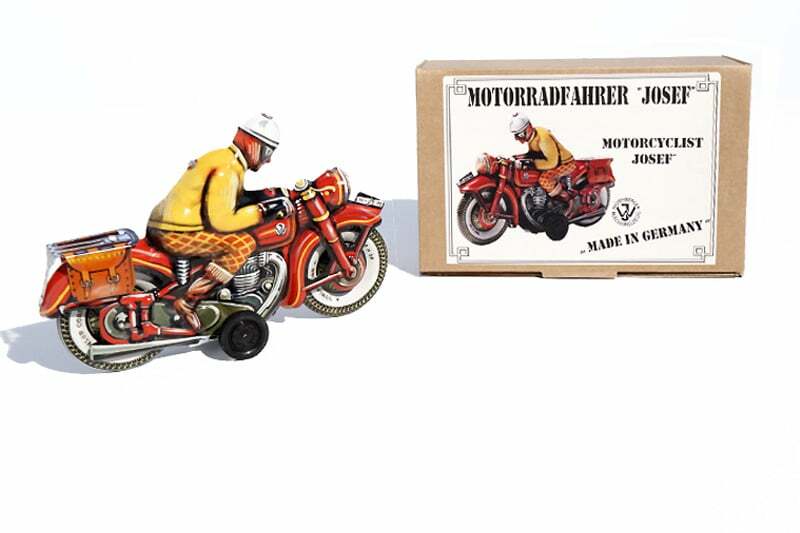  Blechspielzeug MOTORRAD Josef Tippco-Replik Made in Germany