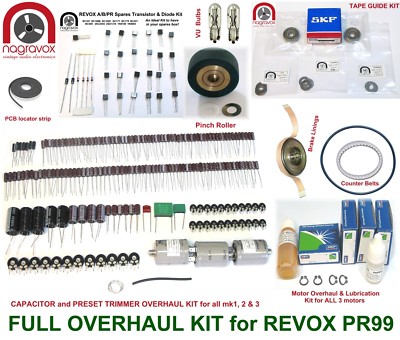 Revox PR99  full overhaul kit electronics and mechanical - FULL MONTY