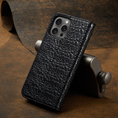 Genuine Leather Cover For iPhone 16 15 14 13 12 Pro Max 11 XR Phone Wallet Cases - Picture 26 of 38