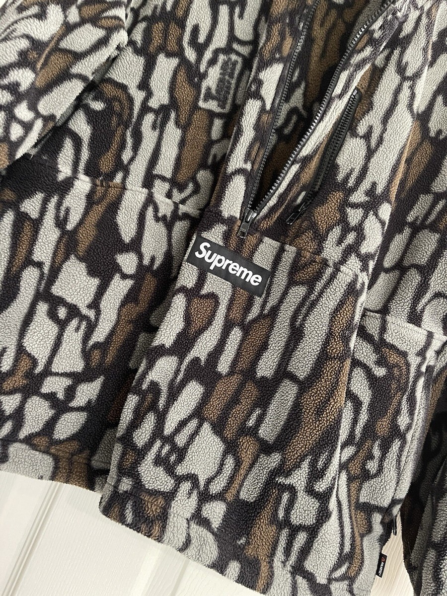 Supreme Polartec Half Zip Pullover Olive Treebark Camo Size Supreme Polartec Half Zip Pullover Olive Treebark Camo Size