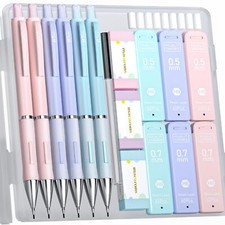 Pastel Mechanical Pencil Set - 6PCS 0.5 mm  0.7mm Pencils with 360PCS HB 2 ...