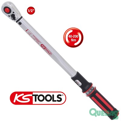 KS TOOLS Ratschen Drehmomentschlüssel ERGOTORQUE precision 1/2'' 40-200 Nm 500 mm