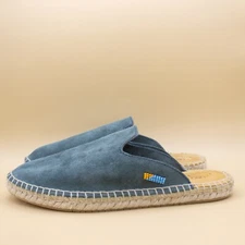 Ubuntu Life Lama Mule Handmade Blue Suede Shoes Women's Size 9