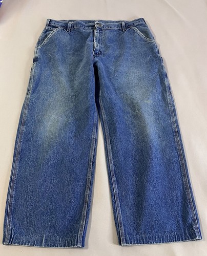 Vintage Mens Carhartt Carpenter’s Pants Jeans Denim SZ 38x28 Work 90s - 第 1/8 張圖片