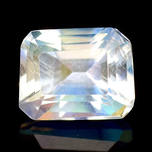 NATURAL GEMSTONE MADAGASCAR RAINBOW COLOR BLUEMOON STONE 1.24 CT CUSHION CUT