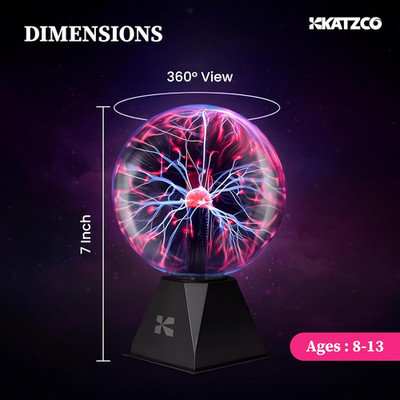 7 Inch Plasma Ball Lamp - Touch and Sound Sensitive Electric Globe with Light...