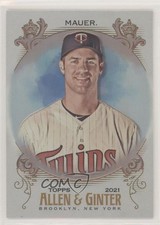 2021 Topps Allen & Ginter's Hot Box Silver Portrait Joe Mauer #132 HOF 04br
