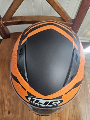 HJC Helmets CS-R3 Matte Orange & Black Full Face Helmet Size M NWOT - Picture 3 of 12