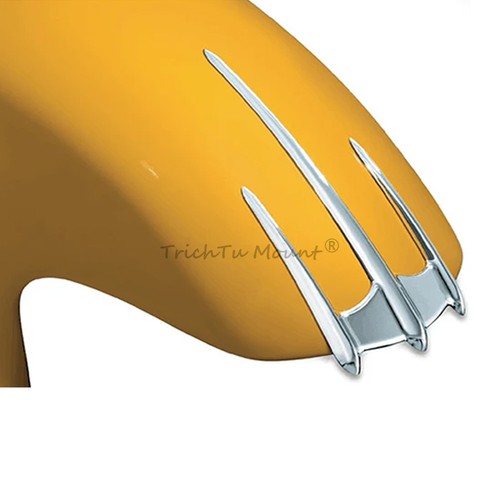Front Fender Accent Trim For Honda VTX1300 VTX1800 GL1800 Yamaha XVS650 XV1900 - Picture 5 of 16