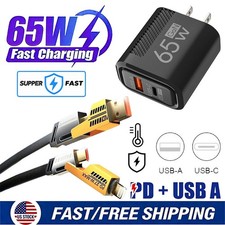 65W Super Fast Charger Power Adapter  Cable For Motorola 2025 2024 Razr 60 50