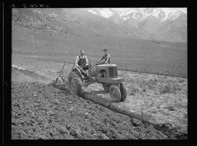 Box Elder County Utah Orion W Snow Tractor Plowing Farm 1940 FSA Loan