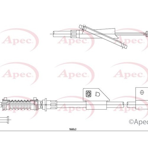 APEC Cable Pull, parking brake CAB1402