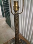 Restored Antique Art  Deco Spelter Slag Glass  Lamp Base By Loevsky & Loevsky. — photo 4